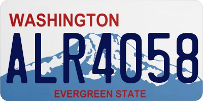 WA license plate ALR4058