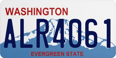 WA license plate ALR4061