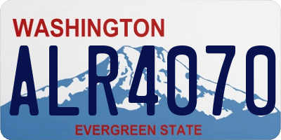 WA license plate ALR4070