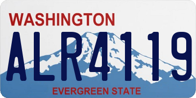WA license plate ALR4119