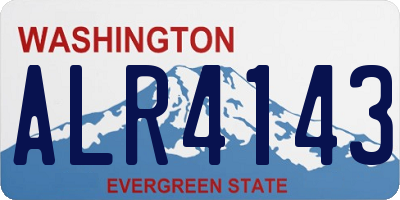 WA license plate ALR4143