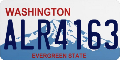 WA license plate ALR4163