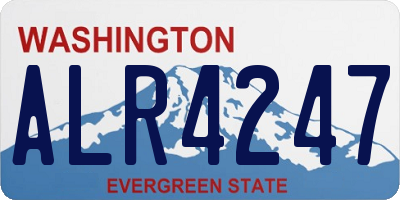 WA license plate ALR4247