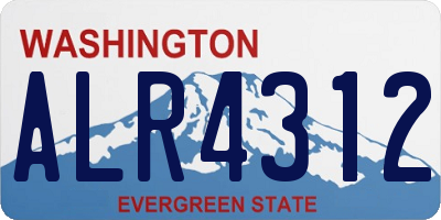 WA license plate ALR4312