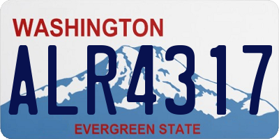 WA license plate ALR4317