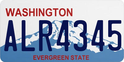 WA license plate ALR4345