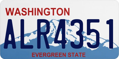 WA license plate ALR4351