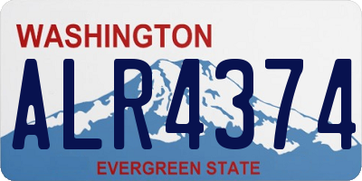 WA license plate ALR4374