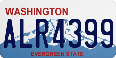WA license plate ALR4399