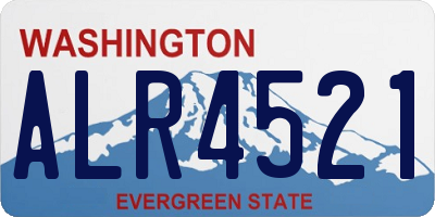 WA license plate ALR4521