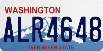 WA license plate ALR4648