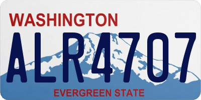 WA license plate ALR4707