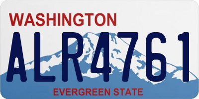 WA license plate ALR4761