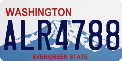 WA license plate ALR4788