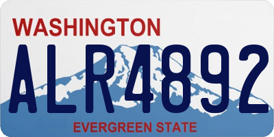 WA license plate ALR4892