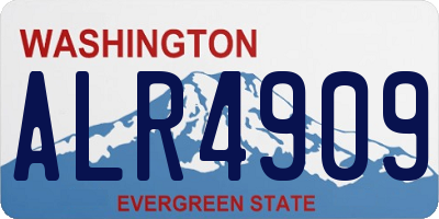 WA license plate ALR4909