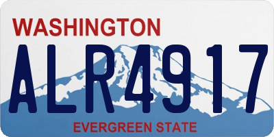 WA license plate ALR4917