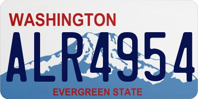 WA license plate ALR4954