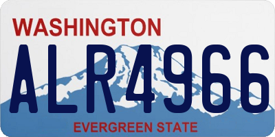 WA license plate ALR4966