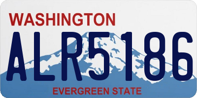 WA license plate ALR5186