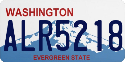 WA license plate ALR5218