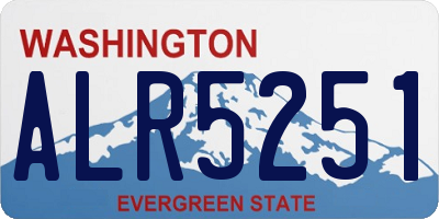 WA license plate ALR5251