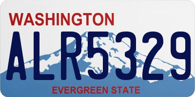 WA license plate ALR5329