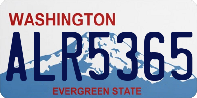 WA license plate ALR5365