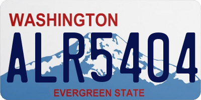 WA license plate ALR5404