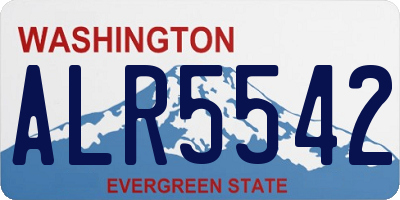 WA license plate ALR5542