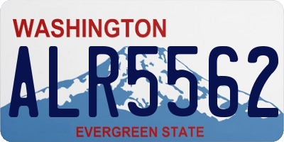 WA license plate ALR5562