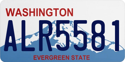 WA license plate ALR5581
