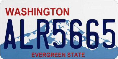 WA license plate ALR5665