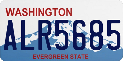 WA license plate ALR5685