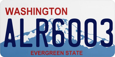WA license plate ALR6003
