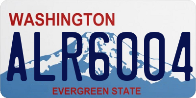 WA license plate ALR6004