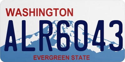 WA license plate ALR6043