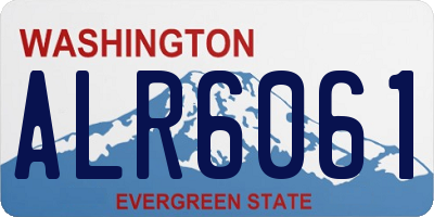 WA license plate ALR6061