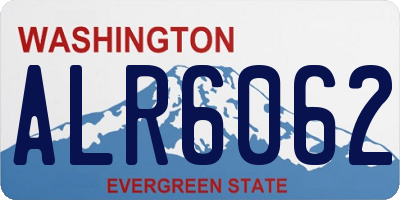 WA license plate ALR6062