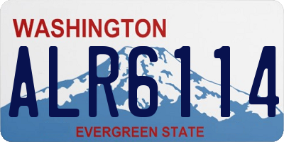 WA license plate ALR6114