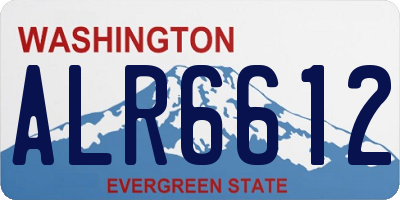 WA license plate ALR6612