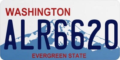 WA license plate ALR6620