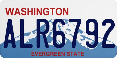 WA license plate ALR6792