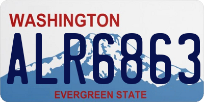 WA license plate ALR6863