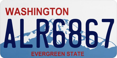 WA license plate ALR6867