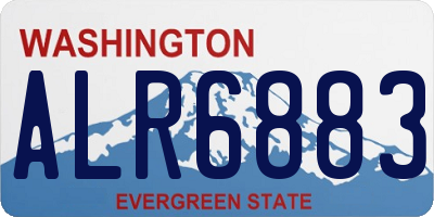 WA license plate ALR6883