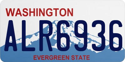 WA license plate ALR6936