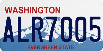 WA license plate ALR7005