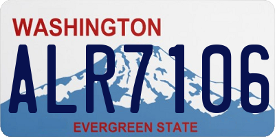 WA license plate ALR7106