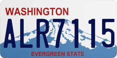 WA license plate ALR7115